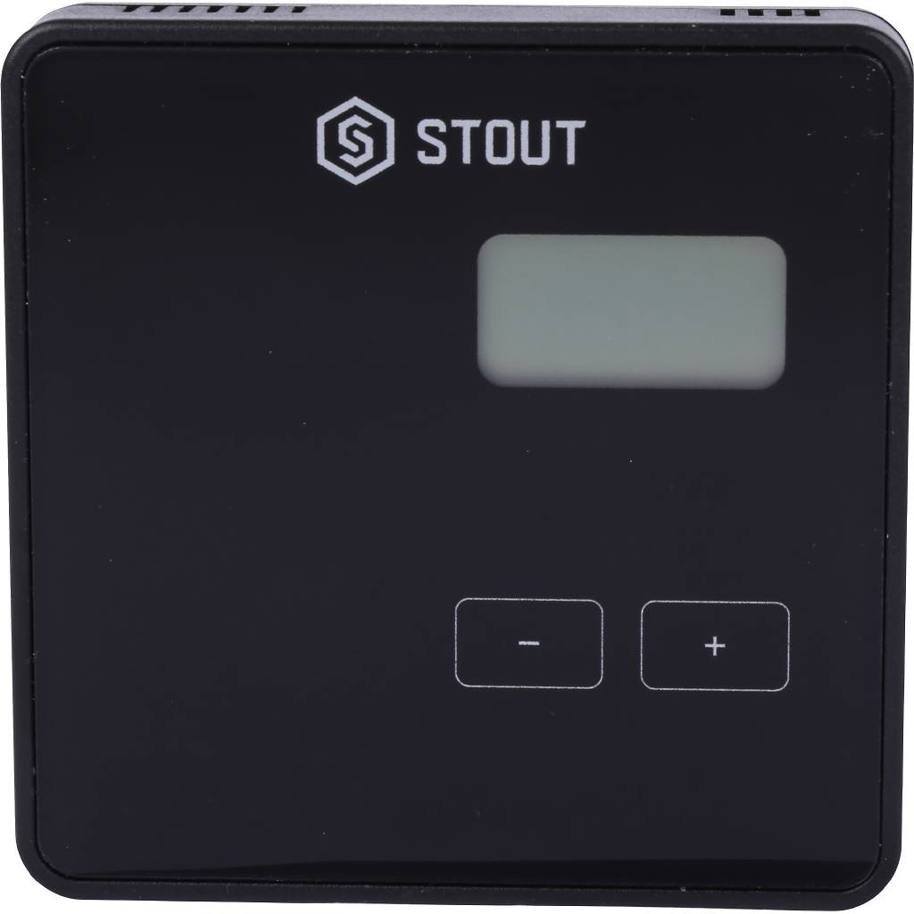 Комнатный терморегулятор Stout R-9b 4-е жилы для L-9R, черный