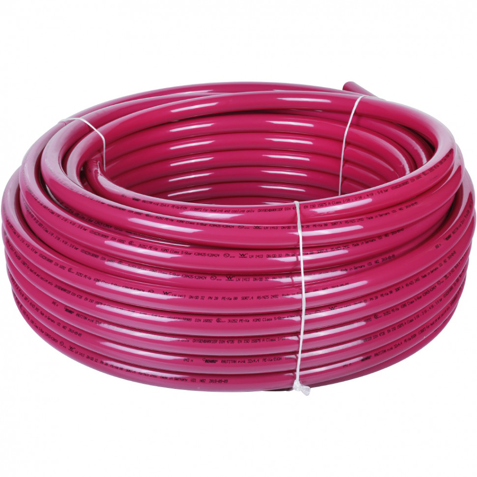 Труба полиэтиленовая Rehau Rautitan Pink+ 25x3,5 PE-Xa EVOH (50м бухта)