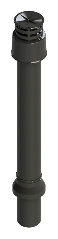 Труба вертикальная конечная Stout DN60/100 L=1000мм