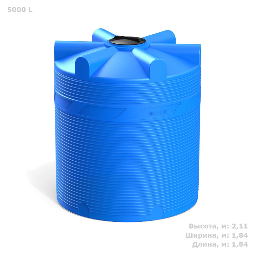 Емкость для воды Полимер-Групп V 5000 голубая