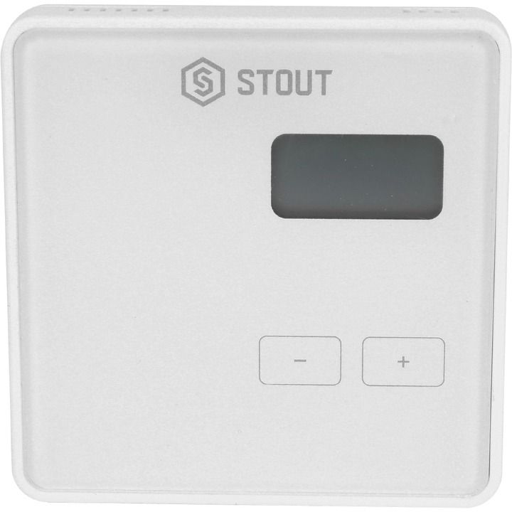 Беспроводной комнатный терморегулятор Stout ST-294v2 2xAAA, белый