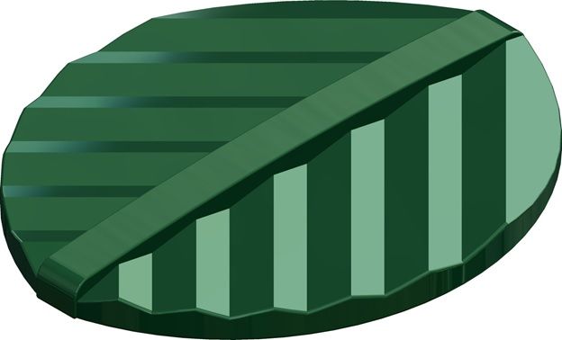 Крышка дренажного колодца ЭкоПром 470/578мм зеленая