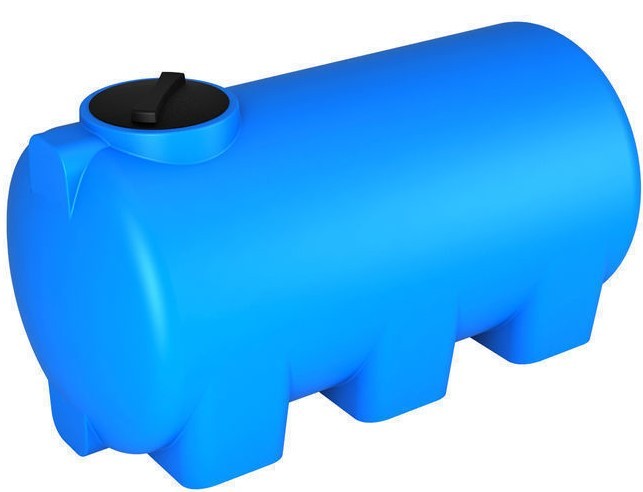 Бак для воды Экопром H 1000 горизонтальный цилиндрический, синий
