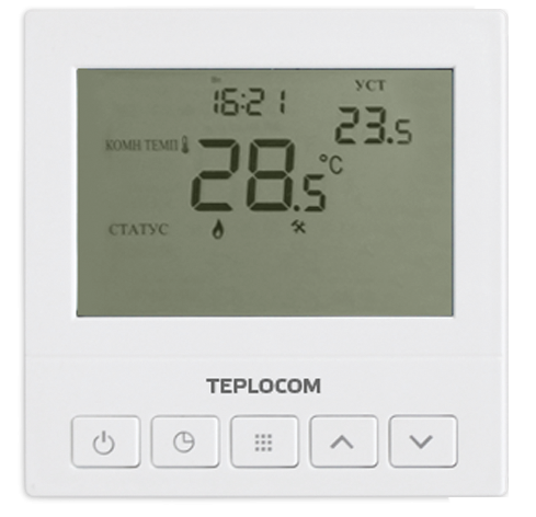 Встраиваемый комнатный термостат TEPLOCOM TS-Prog-220/3A программируемый