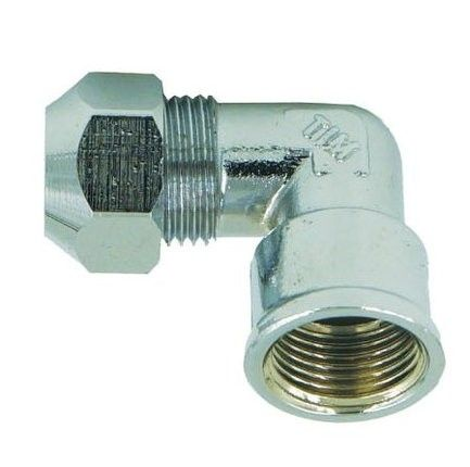 Угольник с цангой TiM 1/2"x10мм ВР для смесителя хром латунь