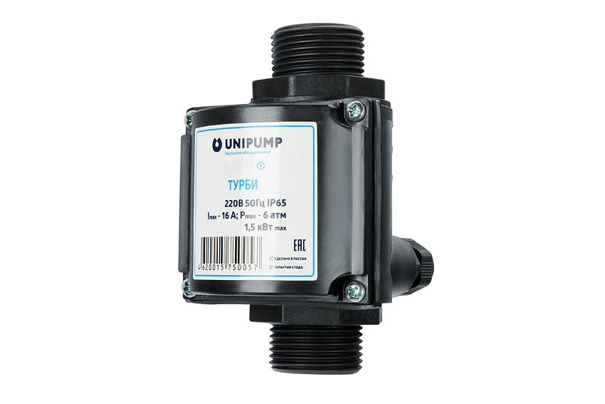 Реле протока Unipump ТУРБИ 1.5кВт/16А 220V