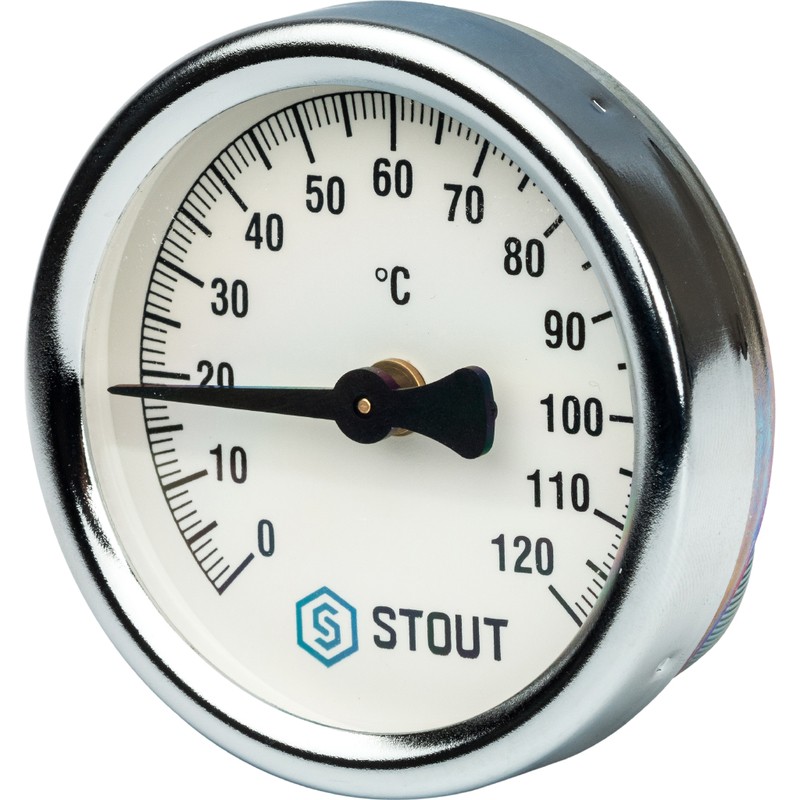 Термометр накладной Stout Dn=63мм 0-120°С на пружине