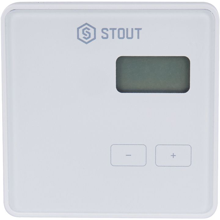 Беспроводной комнатный терморегулятор Stout R-8b 2xAAA для L-8e/L-9R, белый