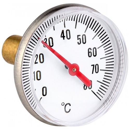 Термометр осевой TiM Dn=40мм 0-80°C G1/4" гильза L=29мм