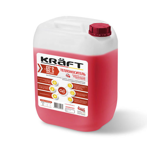 Теплоноситель KRAFT PROF -65°C тара 10кг, этиленгликоль
