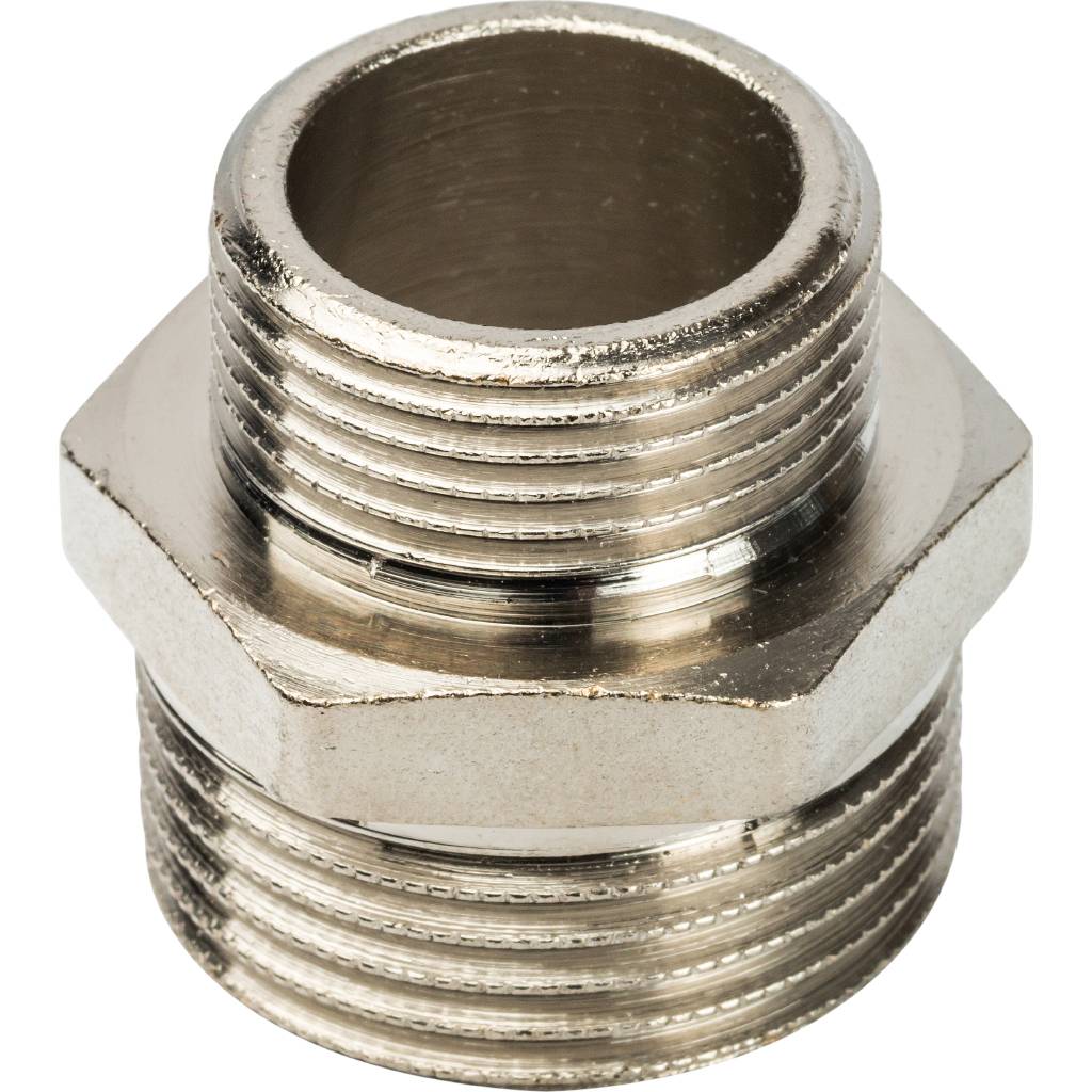Ниппель переходной Stout 1"x3/4" НР никелированный