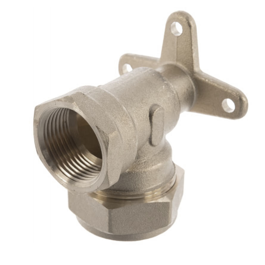 Угольник с креплением TiM 15х1/2" ВР для гофротрубы