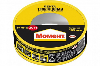 Фум-лента Момент 19мм L=20м тефлоновая уплотнительная