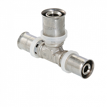 Тройник пресс Valtec 20x16x20 для м/п труб