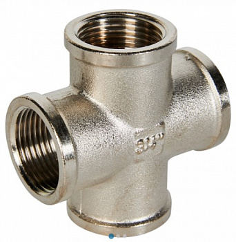 Крестовина Stout 3/4" ВР никелированная