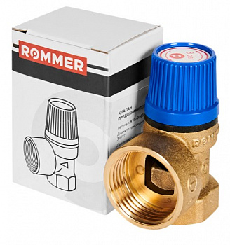 Клапан предохранительный Rommer 3/4"х1 1/4" ВР, 8 Bar