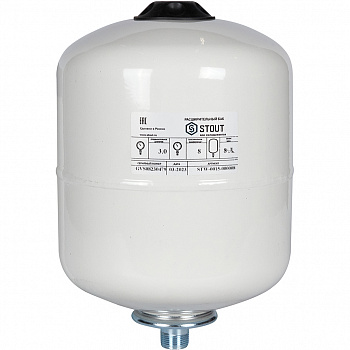 Бак мембранный Stout STW-0015 8л для ГВС (гидробак) белый