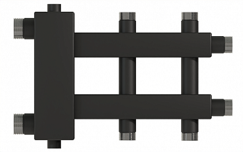 Распределительный коллектор Warme WKD.R.60.1+1+1 G 1 1/2" на 3 контура 1" НР с гидрострелкой